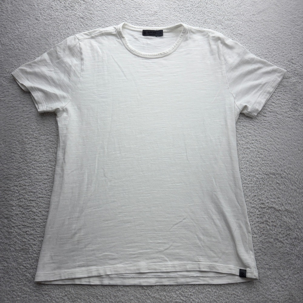 G/FORE Mens XL White Slub Knit Crew Neck Short Sleeve‎ T-Shirt Golf Casual